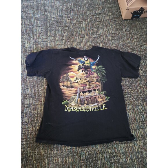 Margaritaville Key West "Yes, I'm a Pirate...200 Years Too Late" Black T-Shirt M - Picture 1 of 5